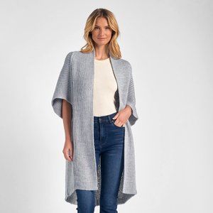 Elan Women's 3/4 Sleeve Long Cardigan Sweater (One Size)